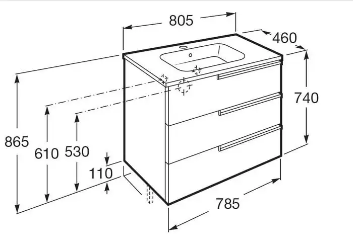 Roca Тумба под умывальник Victoria Nord 32799C000+ZRU9302835 – фото товара