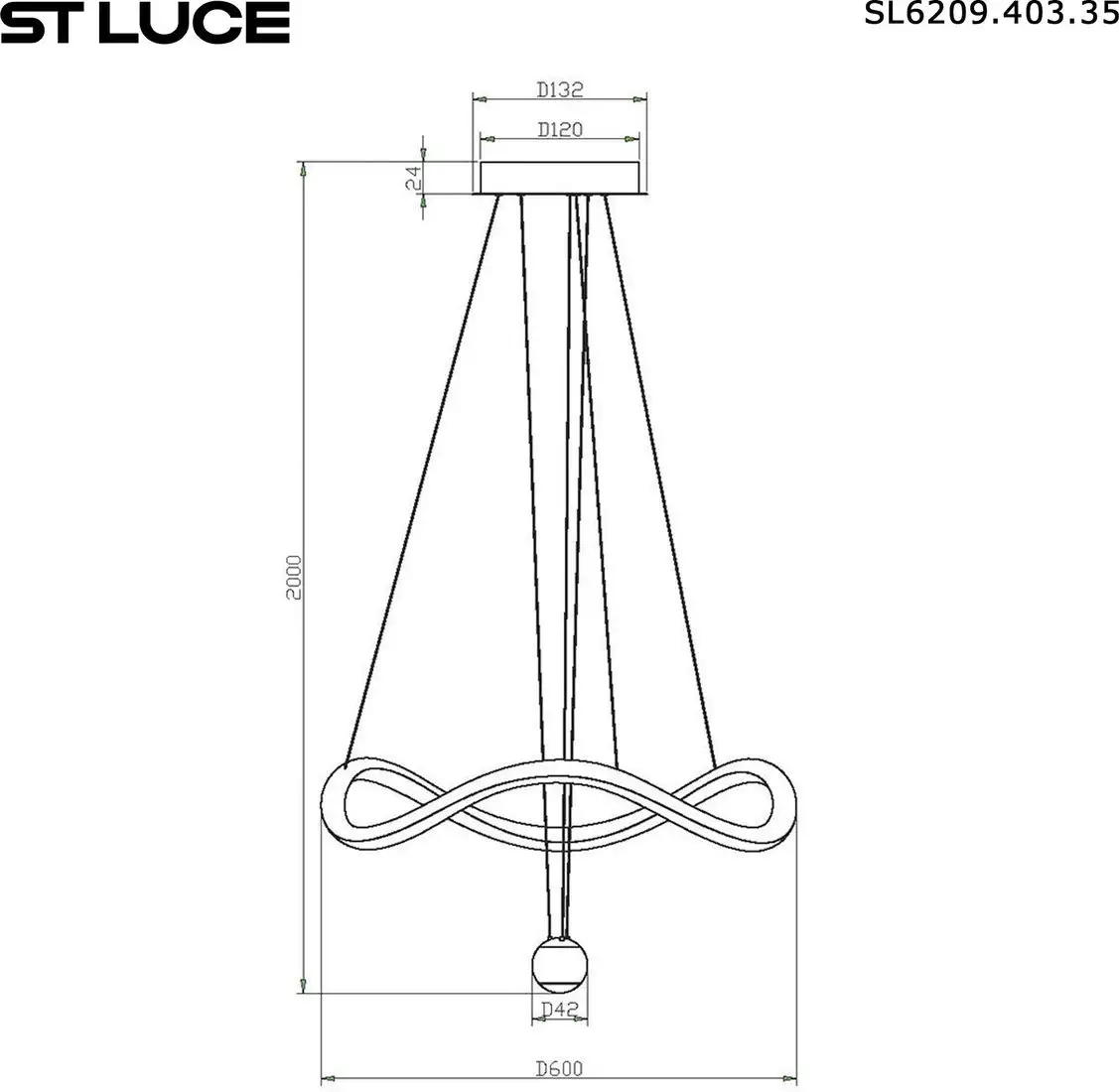 Припотолочная люстра ST Luce SL6209.403.35 – фото товара
