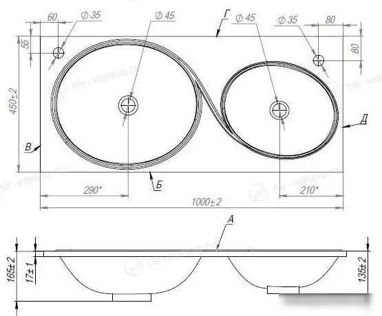 Умывальник Madera Otto 100 - фото товара