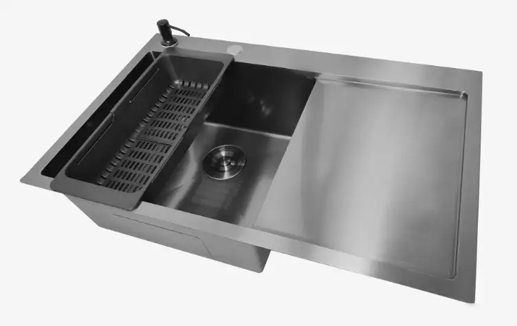 Кухонная мойка Stellar Decor S7850NB-L-D (нано черный) - фото товара