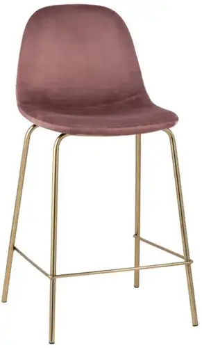 Стул Stool Group Валенсия SN полубарный OS-001CB HLR-44 (велюр розовый/золотые ножки) – изображение в каталоге