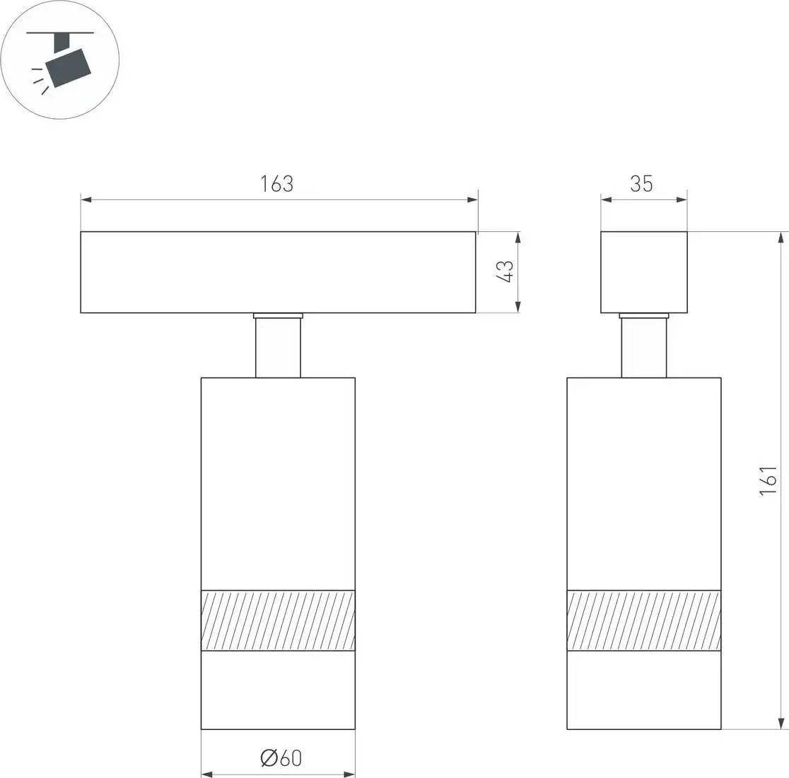Трековый светильник Arlight MAG-SPOT-ZOOM-45-R60-15W Warm3000 WH 15-50deg 24V 052300 – фото товара
