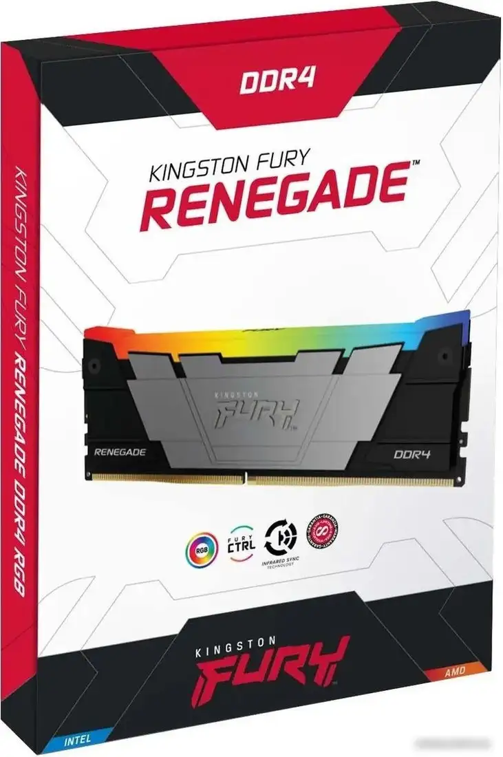 Оперативная память Kingston FURY Renegade RGB 4x32ГБ DDR4 3200 МГц KF432C16RB2AK4/128 – фото товара