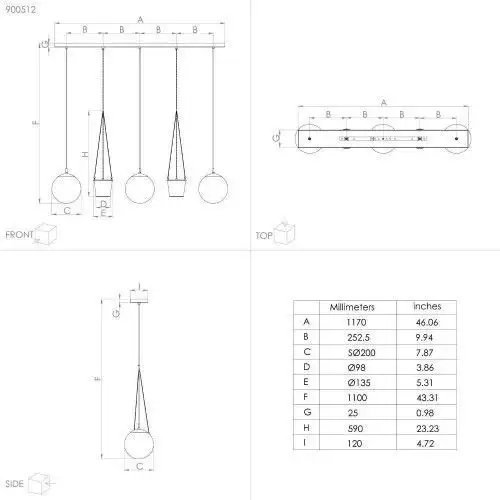Подвесная люстра Eglo Rondo 3 900512 – фото товара