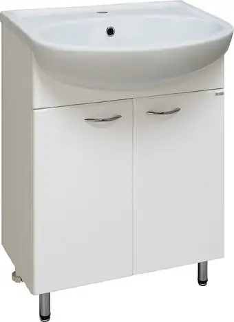 Runo Тумба с умывальником Runo Уют 60 + Уют 60 (напольная) – изображение в каталоге