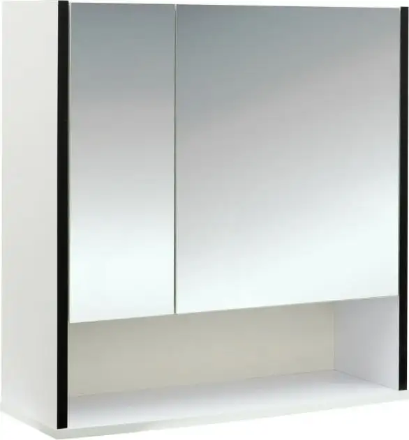 Doratiz Шкаф с зеркалом для ванной Астра 80 2711.030 (белый/венге) – фото товара