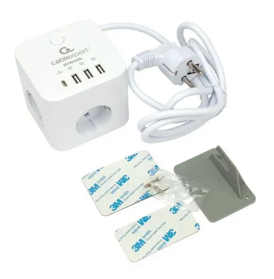 Сетевой фильтр Cablexpert CUBE-3-CU3-W-1.5 – фото товара