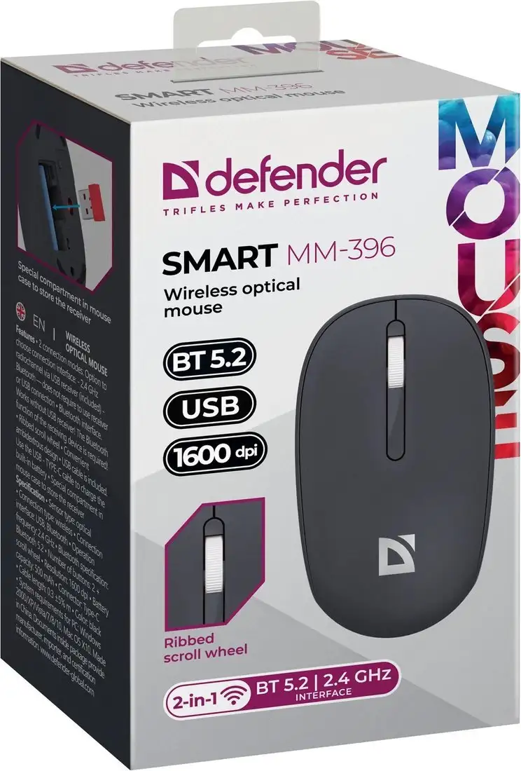Мышь Defender Smart MM-396 (черный) – фото товара