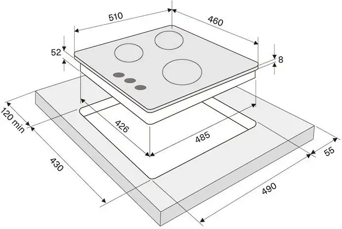 Варочная панель Krona Cortesia 45 BL - фото товара