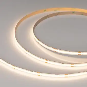 Светодиодная лента COB Arlight 8W/m 480Led/m CSP теплый белый 5M COB-X480-8mm 24V Warm3500 044575 – изображение в каталоге