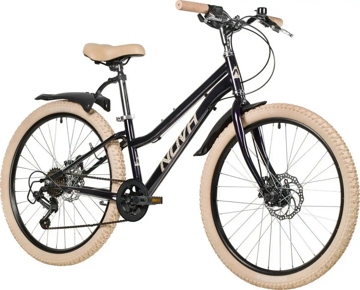 Детский велосипед Novatrack Jenny 24 24SHD.JENNY.12DVL6 (темно-фиолетовый) – фото товара