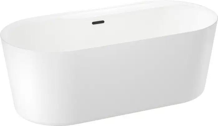 Ванна Wellsee Vanille Joie 179,5x84,5 236501003 (отдельностоящая ванна белый глянец, экран, ножки, сифон-автомат матовый черный) - фото товара