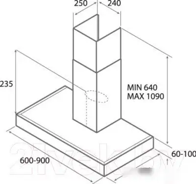 Кухонная вытяжка Jetair Polap 60 Inox - фото товара