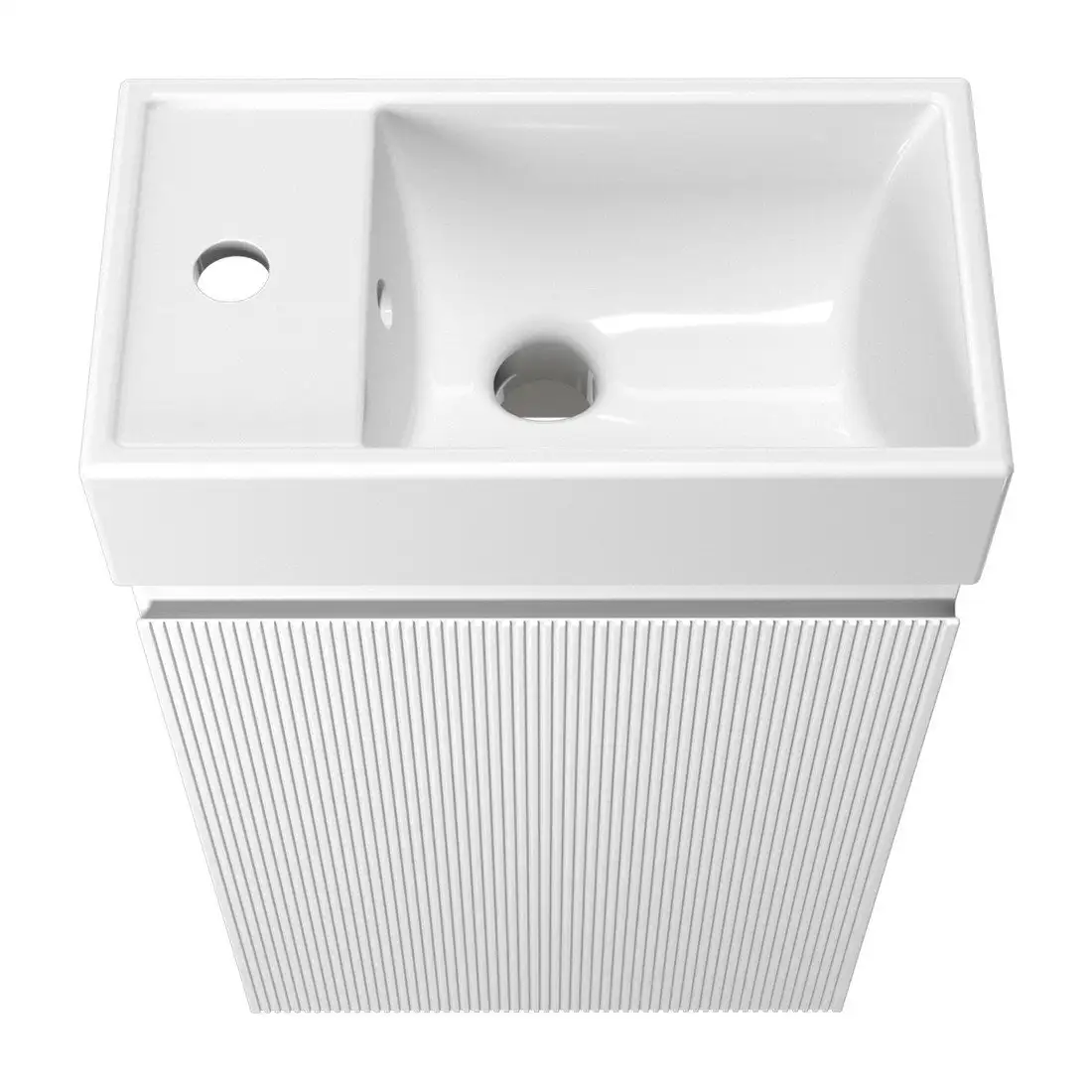 Wellsee Тумба под умывальник 2 в 1 WC Area 221801002 (тумба/матовый белый, раковина/глянцевый белый, без ножек) – фото товара