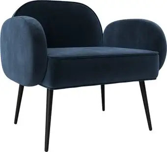 Интерьерное кресло Лига диванов Лига-086 132438 (велюр Tower 13 синий) – изображение в каталоге