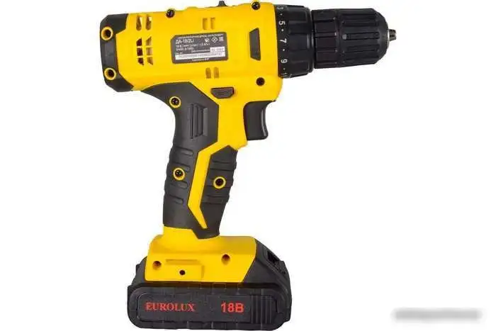 Дрель-шуруповерт Eurolux ДА-18/2Li 72/14/40 (с 2-мя АКБ, кейс) – фото товара