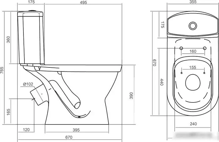 Унитаз Santek Алькор [1.WH30.2.196] - фото товара