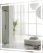 Пекам Зеркало Greta 80x80 greta-80x80scl (с подсветкой, сенсором на прикосновение и часами) – изображение в каталоге