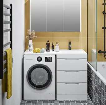 Runo Тумба с умывальником Runo Орион 60 3 ящика + Гамма 120 лайт с левым крылом (напольная, белый) – изображение в каталоге