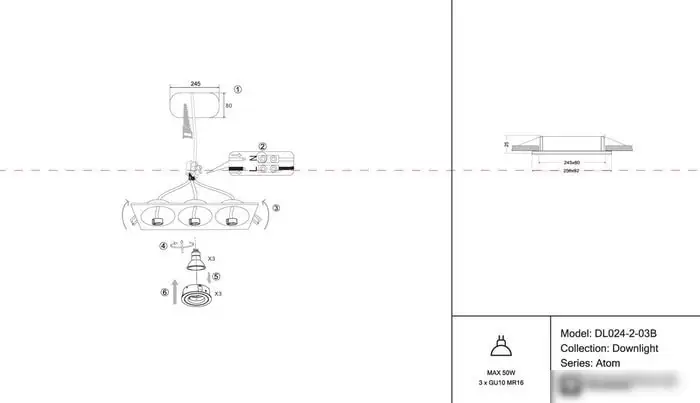 Припотолочная люстра Maytoni Atom DL024-2-03B – фото товара