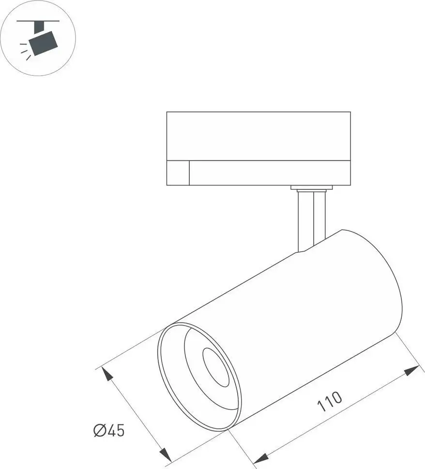 Трековый светильник Arlight LGD-SPOT-2TR-R45-7W Warm3000 (GD, 24 deg, 230V) 042541 – фото товара
