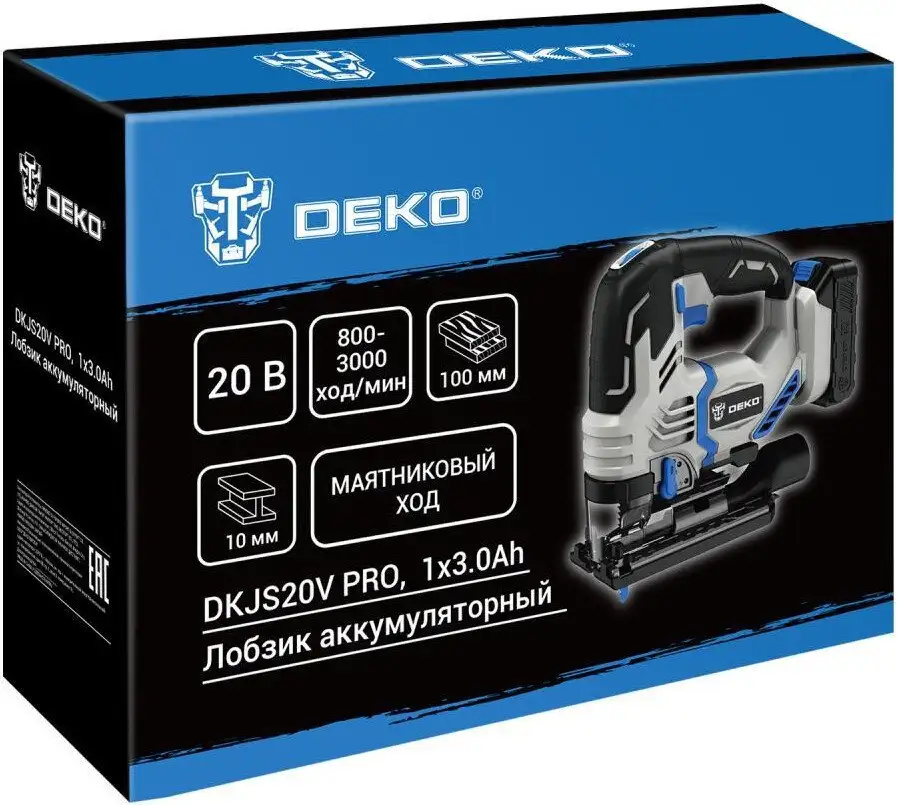 Электролобзик Deko DKJS20V PRO 085-1328 (с 1-им АКБ) – фото товара