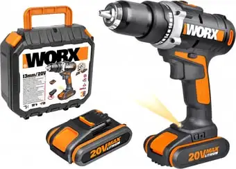 Дрель-шуруповерт Worx WX183.1 (с 2-мя АКБ, кейс) – изображение в каталоге