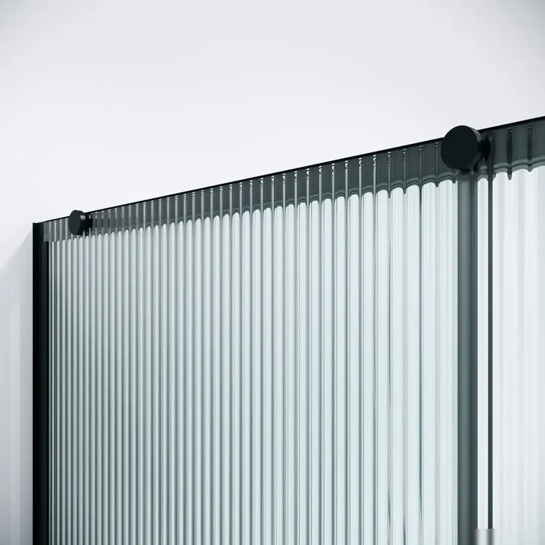 Душевая дверь Niagara Nova NG-84-L11FHB 110x195 (черный матовый/рифленое стекло) - фото товара