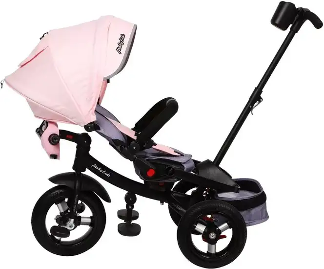 Детский велосипед Moby Kids Leader 360 12x10 AIR Car 641485 (розовый) – фото товара