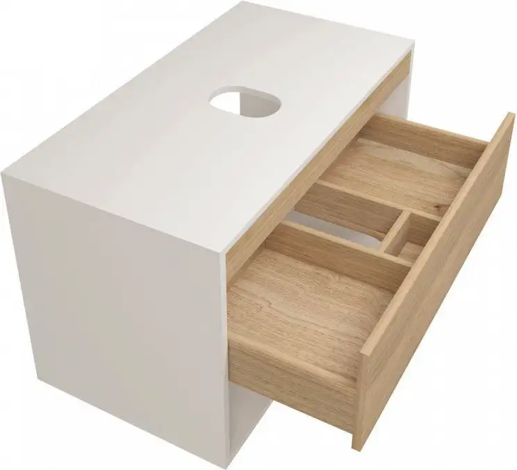 Teymi Тумба под умывальник Ritta 85см T60540 (белый/дуб) – фото товара