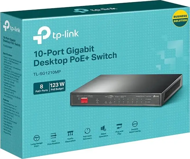 Неуправляемый коммутатор TP-Link TL-SG1210MP – фото товара