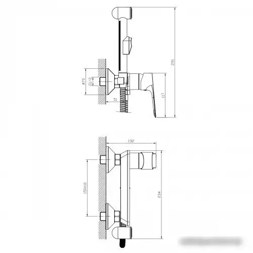 Гигиенический душ Rossinka Silvermix RS27-52 - фото товара