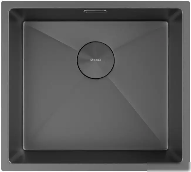 Кухонная мойка ZorG Zerox 49 U / IF Zurinox PVD Gunblack - фото товара