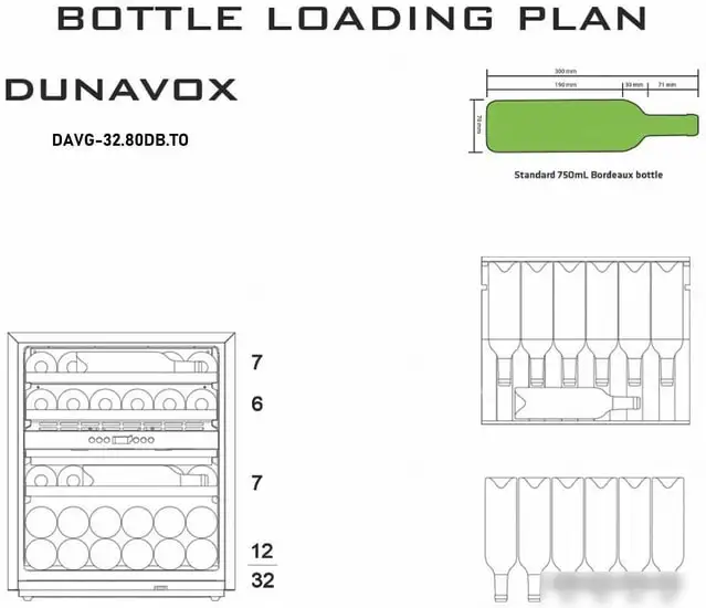 Винный шкаф Dunavox DAVG-32.80DB.TO — фото товара