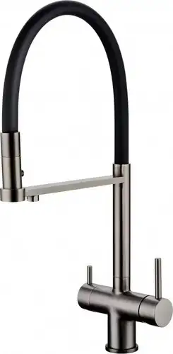 Смеситель Grocenberg GB4095 с гибким изливом (графит) - изображение в каталоге