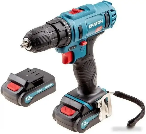 Дрель-шуруповерт Кратон CD-12-Li-1.5 31101054 (с 2-мя АКБ, кейс) – фото товара