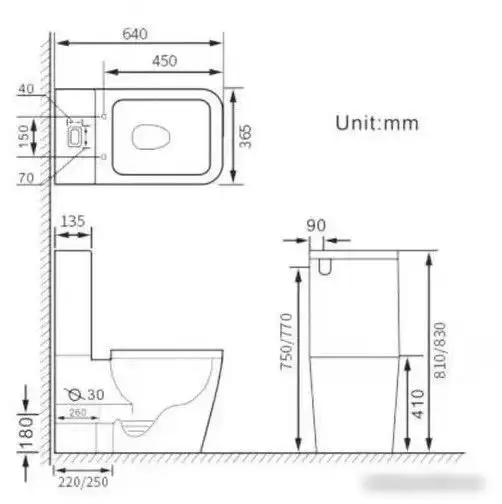 Унитаз напольный SantiLine SL-5017SM-BD - фото товара
