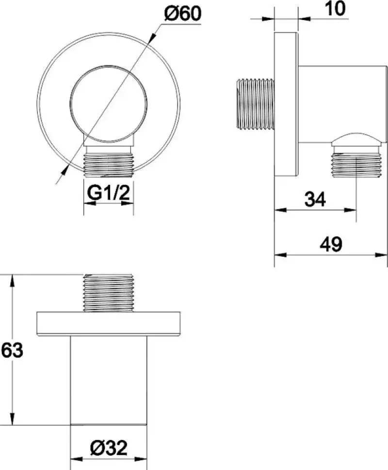 Шланговое подключение Whitecross Y1008GM (оружейная сталь) - фото товара