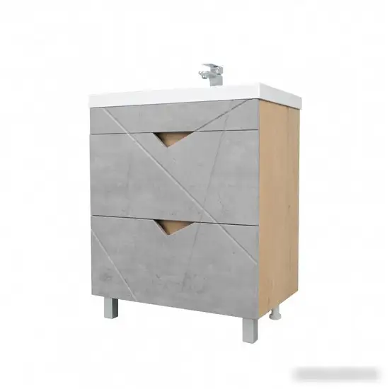 Doratiz Тумба под умывальник Doratiz Фьорд 70 9908.185 (дуб бунратти/цемент) – фото товара