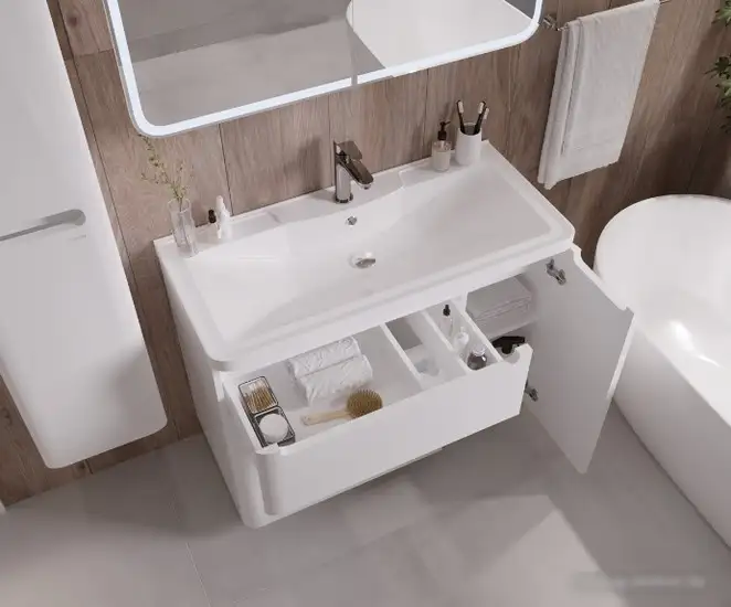 Grossman Тумба под умывальник Адель 90 см напольная (белый) – фото товара