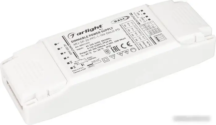 Блок питания Arlight ARJ-SP-20-PFC-1-10V-DALI2-PD 025111(1) – фото товара