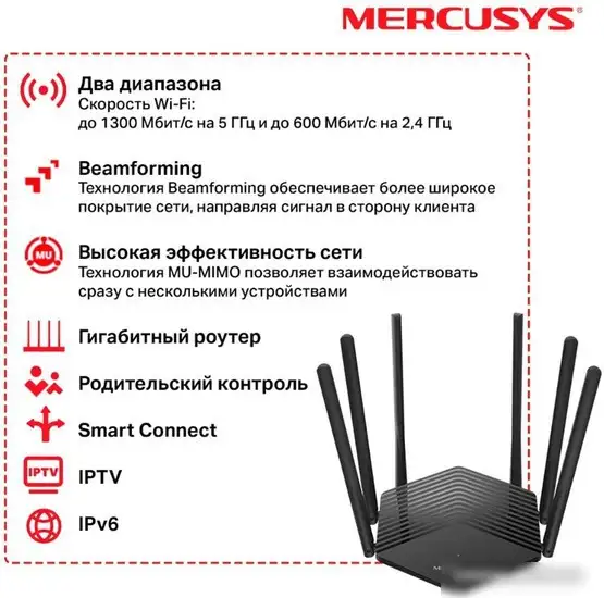 Wi-Fi роутер Mercusys MR1900G – фото товара