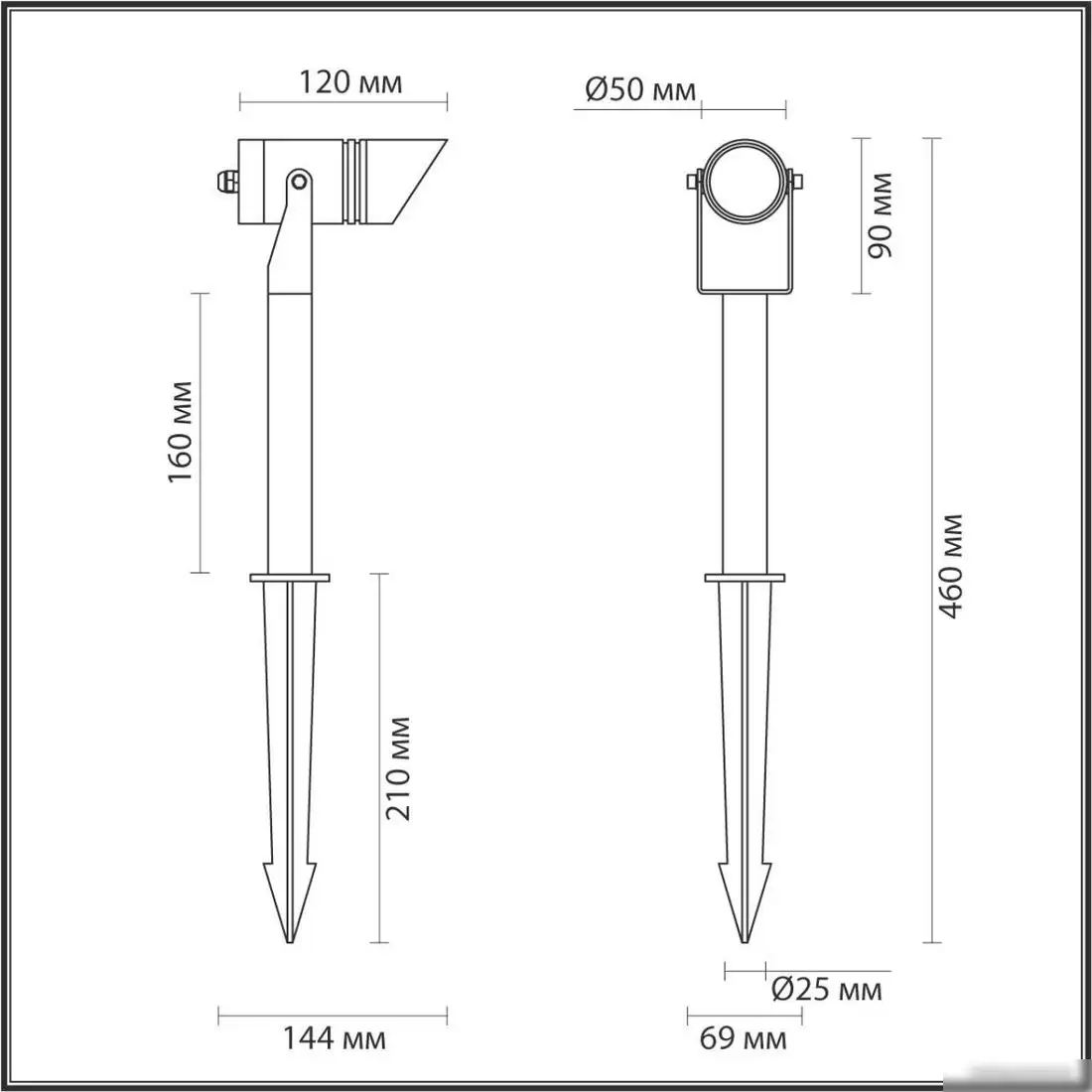 Садовый светильник Odeon Light Stima 6648/6GL