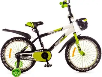 Детский велосипед Favorit Sport 18 SPT-18GN2 (черный/зеленый) – изображение в каталоге