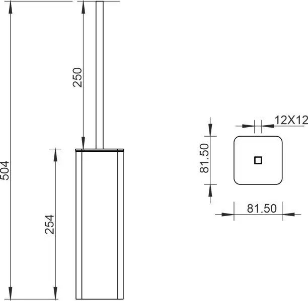 Ершик для унитаза Whitecross Cubo CU2476GLB (брашированное золото) – фото товара