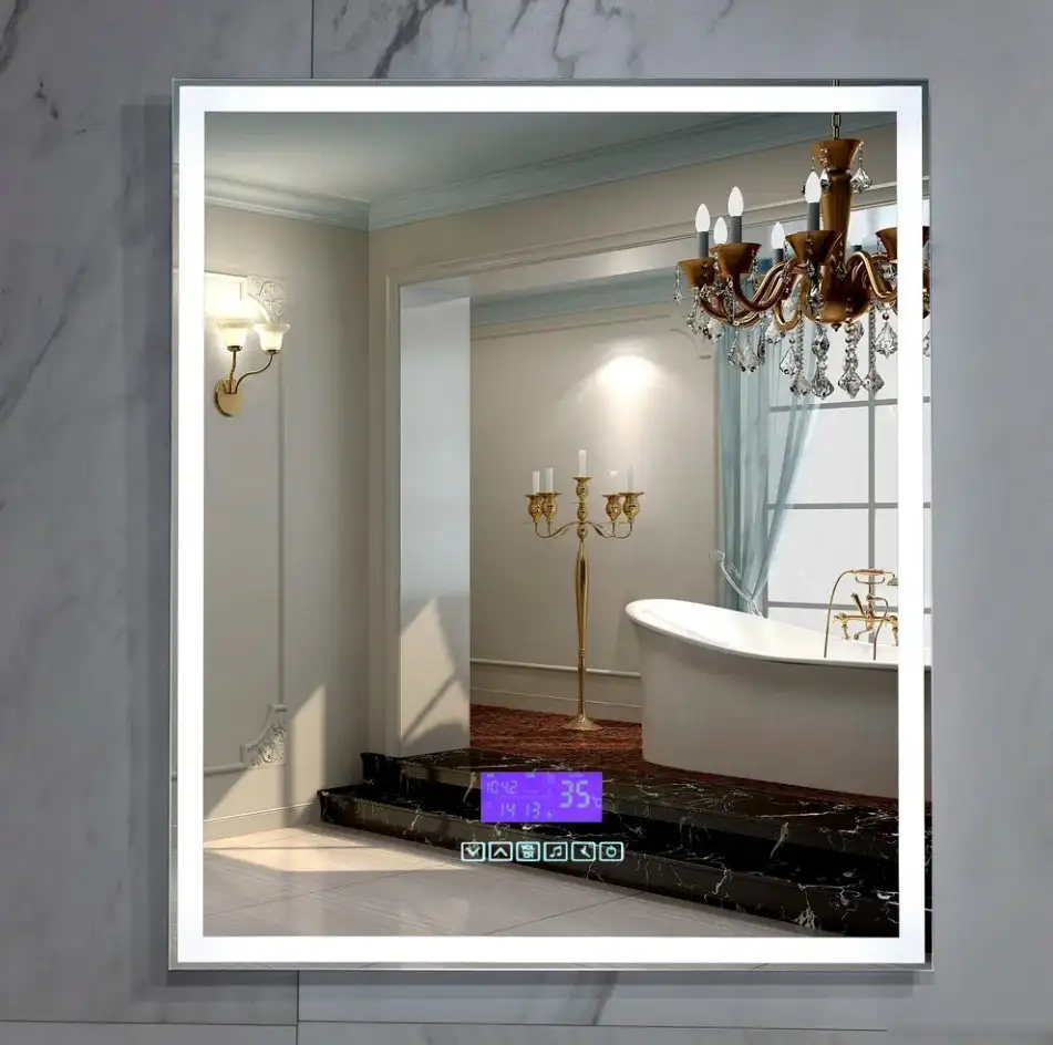 Пекам Зеркало Greta 80x90 greta-80x90M (с подсветкой и многофункциональной панелью) – фото товара