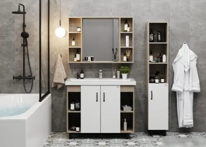 Onika Шкаф с зеркалом Тимбер Универсальный 100.00 210017 (дуб сонома) – фото товара