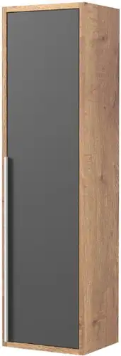 Дабер Шкаф-полупенал 015 СТ15.0.0.22Б (дуб галифакс/серый/ручка белая) – изображение в каталоге