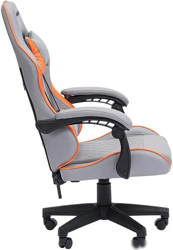 Игровое (геймерское) кресло CHAIRMAN CH28 (экокожа, серый/оранжевый) – фото товара