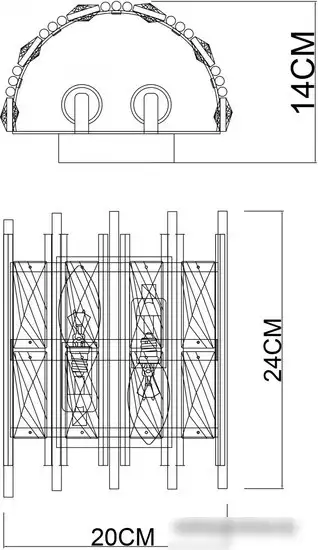 Бра Arte Lamp 20 Alruba A1043AP-2BK – фото товара